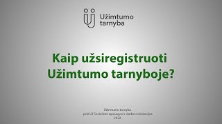 Registracija Užimtumo Tarnyboje [upl. by Hsreh]