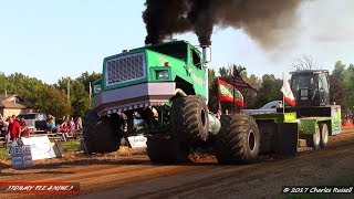 Semi Truck Pulls 2017 Kent City Pull ft Green Ghost [upl. by Marolda]