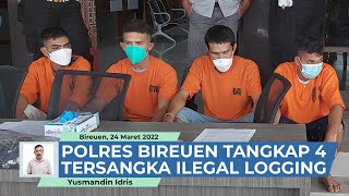 Polres Bireuen Tangkap Truk Pengangkut Kayu dan Empat Tersangka [upl. by Yusem]