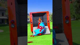 GTA V  LIONESS SAVING SPIDEY COW 😯shorts [upl. by Bauer]