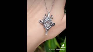 🌟✨️💫AraxisHerkimer diamond sterling silver fantasy talisman pendant necklace zdartisanjewelry IG [upl. by Eelinej]