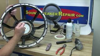 How to recone and repair a speaker or woofer with a Pro Parts recone kit [upl. by Initof]