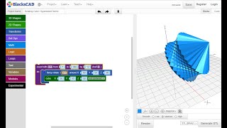 Spin the Cube Using BlocksCAD  Openscad [upl. by Gahan514]