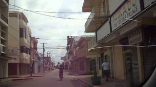 Drive through downtown Belize City on Columbus Day 2014 [upl. by Ishii287]