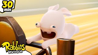 RABBIDS INVASION  30 Min Compilation Rabbids on the Loose  Cartoon For Kids [upl. by Aihsakal]