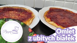 Przepis na omlet z ubitych białek na słodko z dżemem [upl. by Yonita55]