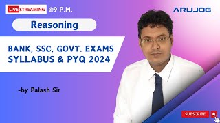 2024 Reasoning Syllabus for SSC Banking and govt Exams PYQs  Arujog [upl. by Clyve]