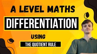 Using the QUOTIENT rule to solve calculus problems  ALevel Maths [upl. by Michaud573]