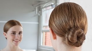 Hair style howto low slick bun [upl. by Nonek]