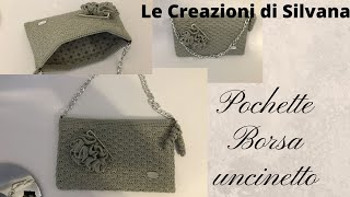 Tutorial Pochette Borsa uncinetto con chiusura a scatto [upl. by Kcira]