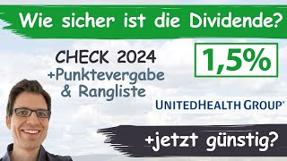 UnitedHealth Group Aktienanalyse 2024 Wie sicher ist die Dividende günstig bewertet [upl. by Adimra]