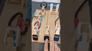 Car pedal Mechanism  dcmotor tech diy motor youtubeshorts [upl. by Aya]