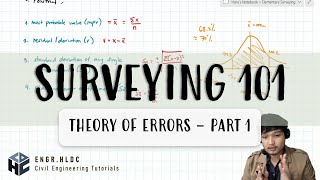 CE Board Exam Review Elementary Surveying  Theory of Errors Part 1 [upl. by Atinrehs450]