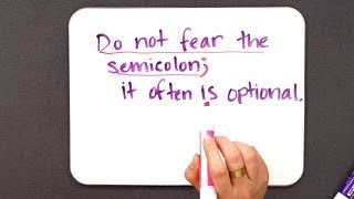 How to Use SemiColons  Grammar Lessons [upl. by Attelrac641]