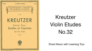 Kreutzer 42 Violin Studies No32 [upl. by Adniram]