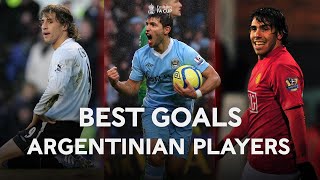 Crespo Tevez Aguero Lanzini Lamela  Best Goals By Argentinian Players  Emirates FA Cup [upl. by Atenaz523]