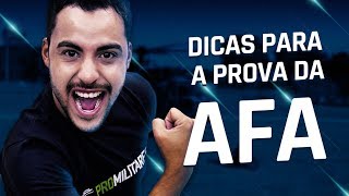 AS MELHORES DICAS PARA A PROVA DA AFA [upl. by Htyderem248]