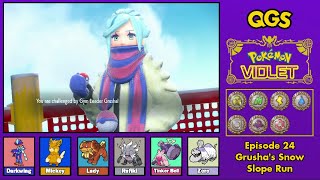 Pokémon Violet Playthrough Part 24 Grushas Snow Slope Run [upl. by Siubhan228]