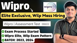 🔥Wipro Elite Wilp Mass Hiring 2024 2023 Exam Process Started  Wipro Elite Wilp Exam Pattern [upl. by Ataliah844]