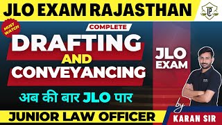 JLO Exam  Drafting and Conveyancing  Rajasthan JLO Exam  karansangwan legalpathshala rpsc [upl. by Eelyab]