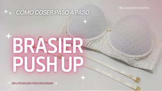 CÓMO COSER UN BRASIER PUSH UP  DIY  MOLDES GRATIS [upl. by Tzong]