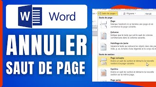 Comment Annuler Un Saut De Page Sur Word  En 2024 [upl. by Rammus]