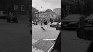 Motorcycle cuts off pickup truck during Go Skate Day in Denver Colorado [upl. by Enneiviv]