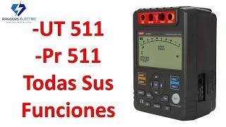 COMO UTILIZAR MEGOHMETRO Todas Sus Funciones UT 511 Prasek 511 [upl. by Bonny]