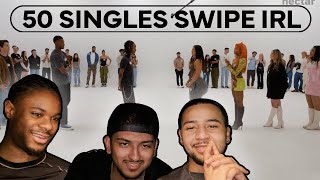 Friends Reacts To  50 strangers swipe on each other ｜ vs 1 [upl. by Dorene15]