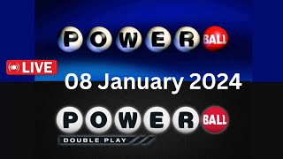 Powerball drawing for 08 January 2024  Powerball double drawing for 08 January 2024 [upl. by Akeem]