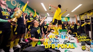 Inside DFBCup wild celebrations from the dressing room  Leipzig  BVB 14 [upl. by Blanding]