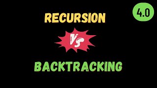 40 Recursion vs Backtracking  Backtracking using one template series  codingsamurais [upl. by Netsuj]