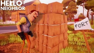 Building New Box Forts WITH THE NEIGHBOR  Hello Neighbor Alpha 4 [upl. by Ashleigh]