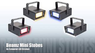 BeamZ MultiColour 4 Strobe Light Set [upl. by Edgardo]