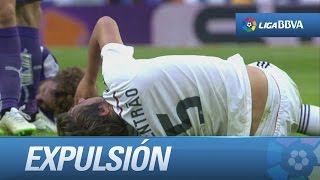 Expulsión de Coentrao tras un fuerte choque con Cañas [upl. by Irrot]