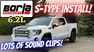 BORLA SType Cat Back Dual Exhaust Install Review 2019  2023 GMC Sierra Chevy Silverado 62L [upl. by Alletnahs105]