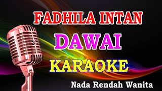 DAWAI  FADHILA INTAN NADA RENDAH WANITA KARAOKE Turun 1 12 Nada [upl. by Adiaros]