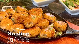 Gola kabab Sizzler Recipe ❤️ Restaurant Style Gola Kabab  Soft and Juicy Gola Kabab [upl. by Aisined59]