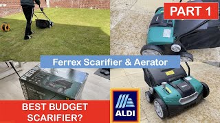 Ferrex Scarifier amp Aerator Review PART 1  Rake Attachment  Aldi [upl. by Vaenfila845]