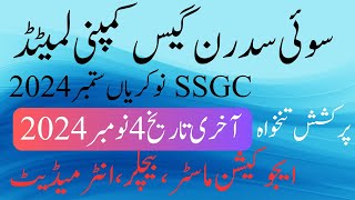 Sui Southern Gas Company Limited jobs 2024 SSGC How to apply Online [upl. by Eiclehc856]