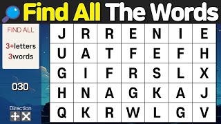 Find hidden words Can you find them all Brain games for seniors pastime concentration 030 [upl. by Kiley]