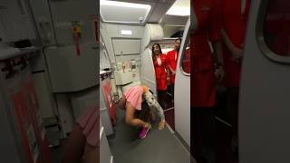 FLIGHT ATTENDANT REACTIONS TO CRAZY DANCE PERFORMANCE ON PLANE CAN YOU GUESS WHERE I’M GOING 😱 [upl. by Borszcz]