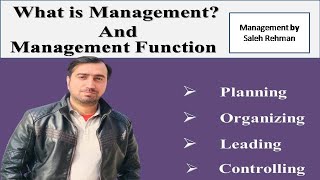 What is Management  Management Functions  Planning  Organizing  Leading  Controlling [upl. by Cletis]