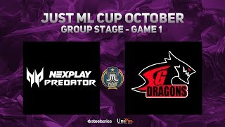 Just ML Cup October Day 6 NXP Predator AE vs SGD Omega Game 1 BO3  Just ML Mobile Legends [upl. by Enneyehc]