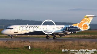 Fokker 100  Trade Air quotiDEALTOURS Liveryquot 9ABTE  landing at Memmingen Airport 2160p [upl. by Fates]