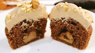 ♥ Nutella Cupcakes  Nougat Muffins ♥ [upl. by Nalim]