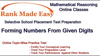 Forming Numbers  Concept with Examples  Selective School Placement Test Preparation [upl. by Enilram]