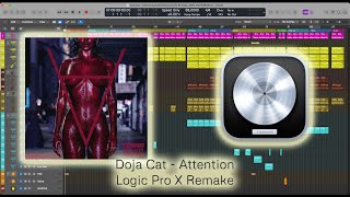 Doja Cat  Attention Instrumental  Logic Pro X Remake [upl. by Nikal]