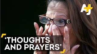 Thoughts and Prayers Backlash After San Bernardino Mass Shooting [upl. by Newlin664]