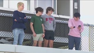 Perrysburg High School students stage walkout to call for an end to gun violence [upl. by Silvan838]